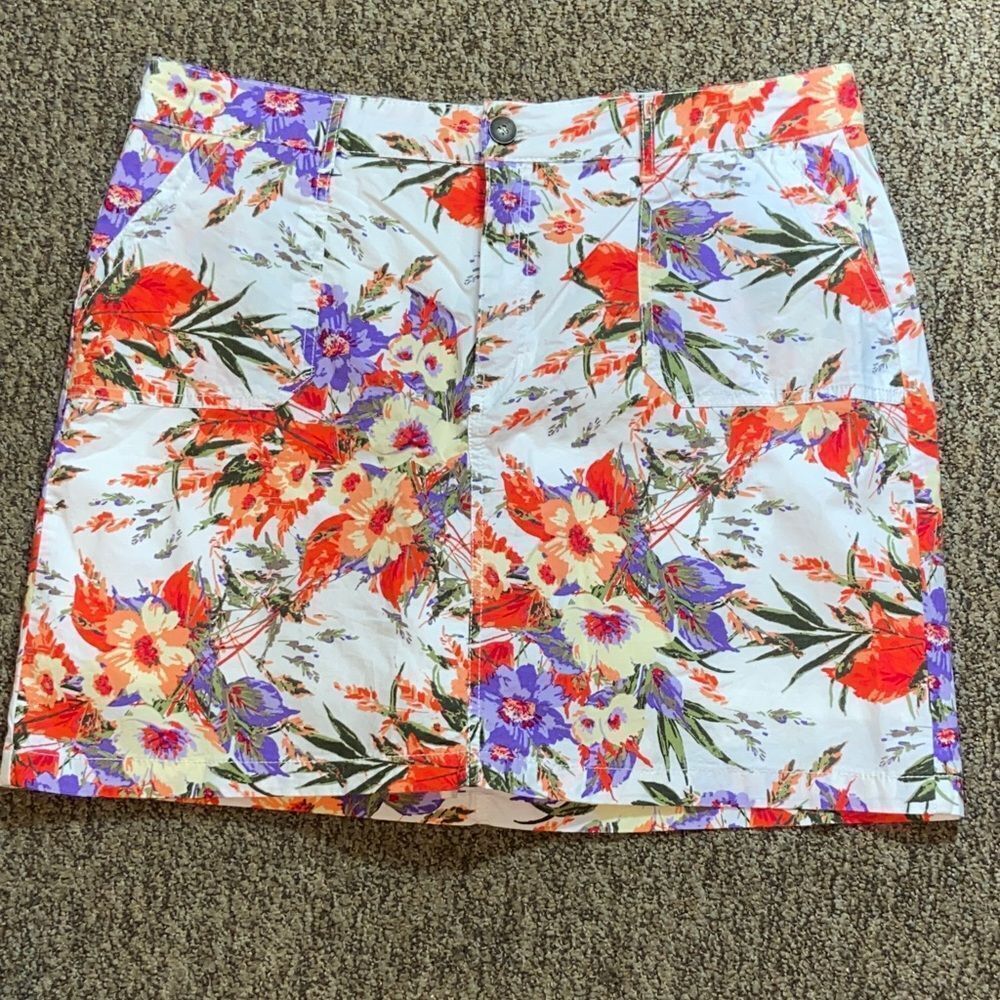 Croft&Barrow Stret Size 16 Floral Women's Skirt - Shorts Multicolor